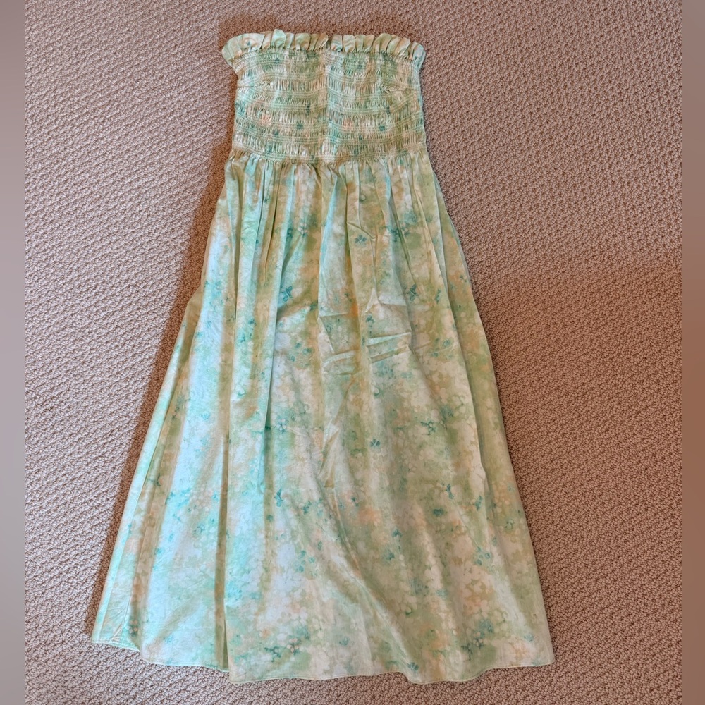 H&M smocked bodice strapless Dress size S